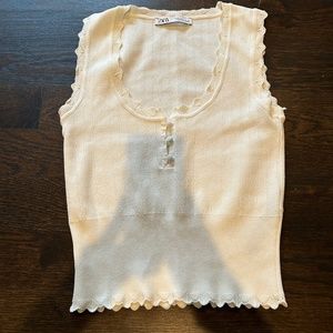 Zara White/Cream Tank